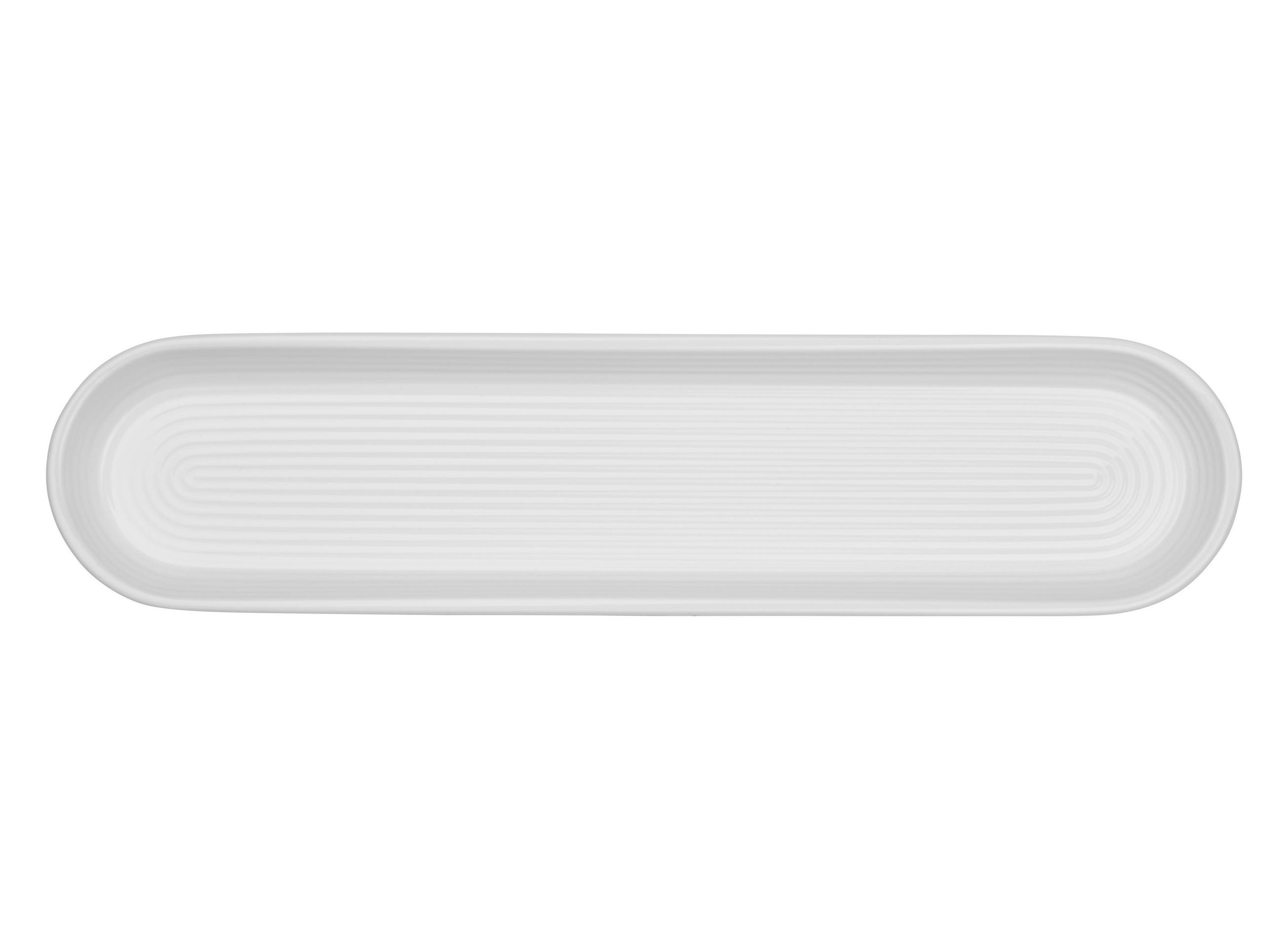 BAGUETTEKORB - Weiß, KONVENTIONELL, Keramik (40,5/3/9,5cm) - ASA