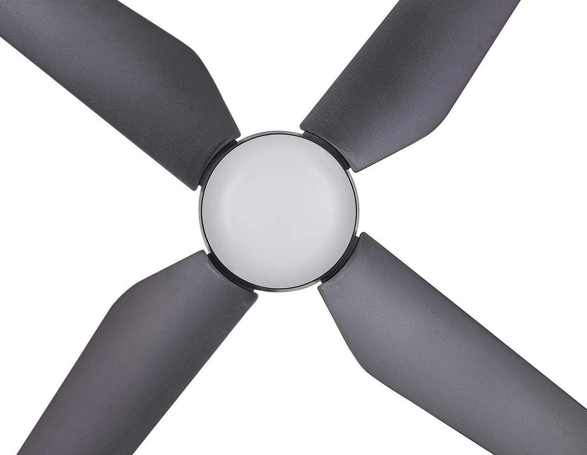 DECKENVENTILATOR  122/21 cm    - Schwarz, Basics, Kunststoff (122/21cm) - P & B