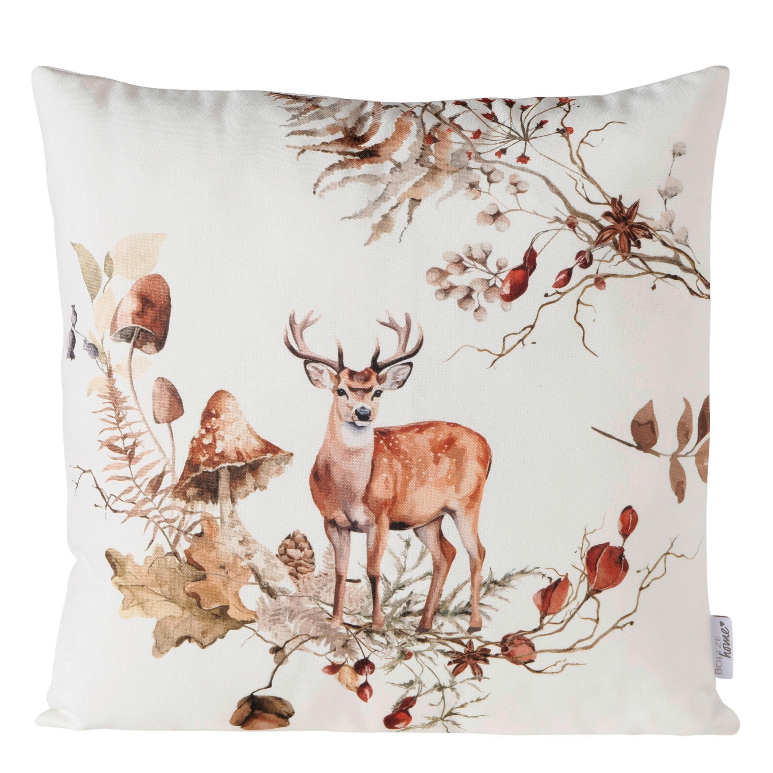 SOFAKISSEN    - Hellbraun/Weiss, Basics, Kunststoff/Textil (45/45/10cm)