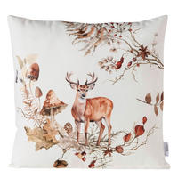 SOFAKISSEN    - Hellbraun/Weiss, Basics, Kunststoff/Textil (45/45/10cm)