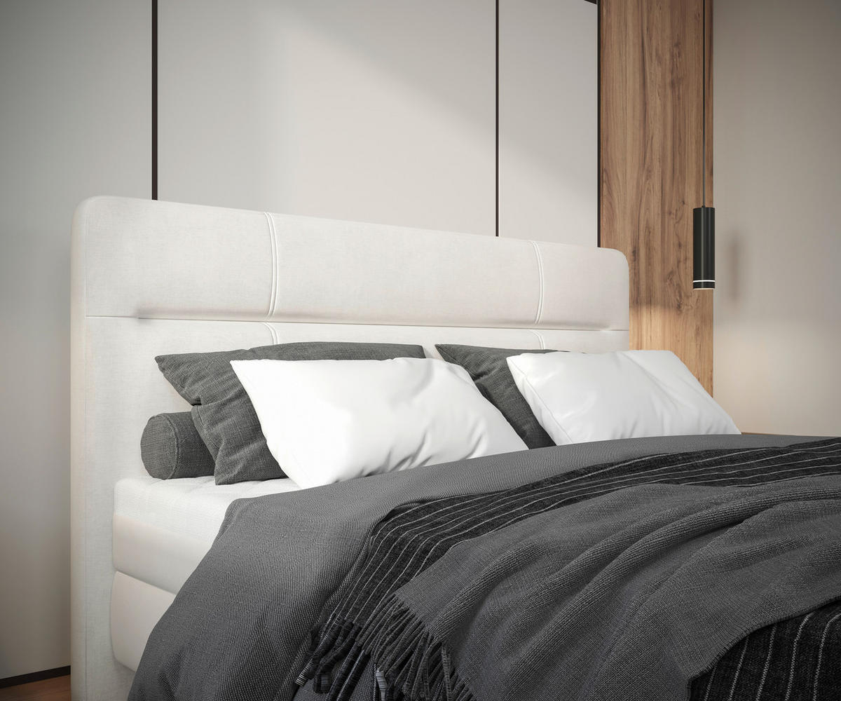 BOXBETT 140/200 cm  in Creme  - Creme, Modern, Holz/Holzwerkstoff (140/200cm) - MID.YOU