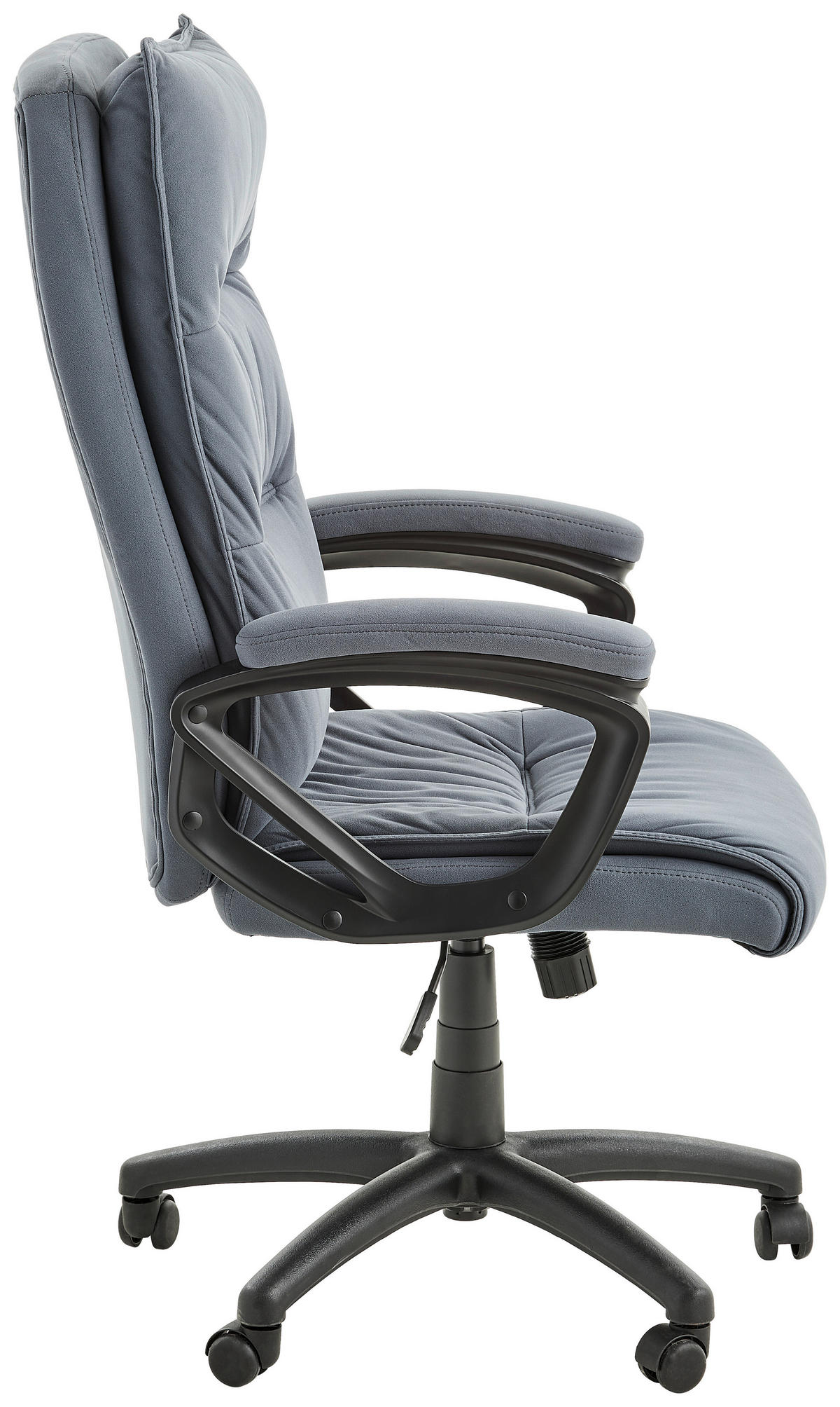 SCAUN DIRECTORIAL  in microfibră gri, negru  - negru/gri, Konventionell, plastic/metal (64/109-117/73cm) - Venda