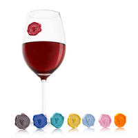 SET OBELEŽIVAČA ZA ČAŠE - višebojna, Konvencionalno, plastika (3/0,8/3,2cm) - Vacu Vin