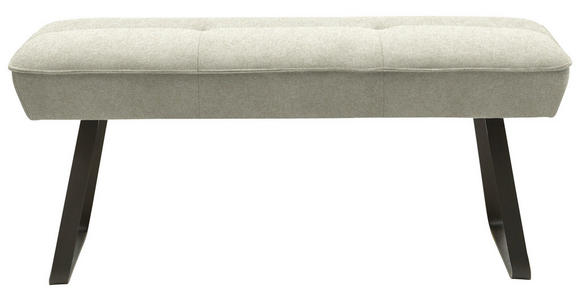 HOCKERBANK 118/50/51 cm   - Sandfarben/Schwarz, Design, Textil/Metall (118/50/51cm) - Dieter Knoll