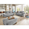 HOCKER in Textil Silberfarben  - Silberfarben/Naturfarben, Konventionell, Holz/Textil (101/45/66cm) - Sit & More