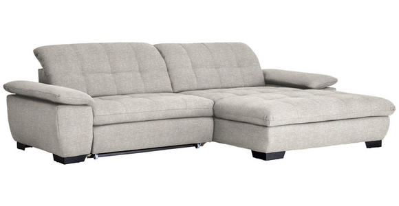 ECKSOFA  in Webstoff Beige  265/180 cm  - Beige/Schwarz, Design, Textil/Metall (265/180cm) - Carryhome