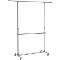 POJÍZDNÝ ŠATNÍ STOJAN - barvy jasanu, Basics, kov/plast (93/113-198/49cm)