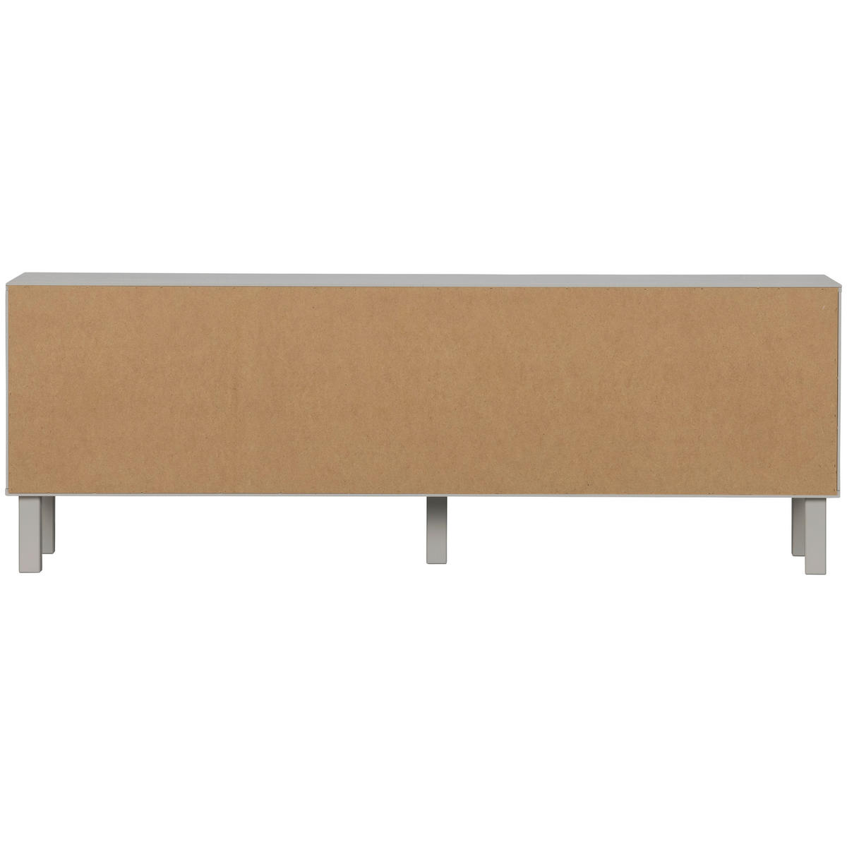 LOWBOARD Madu  in 160/56/46 cm  - Goldfarben/Hellgrau, Design, Holz/Metall (160/56/46cm) - Livetastic