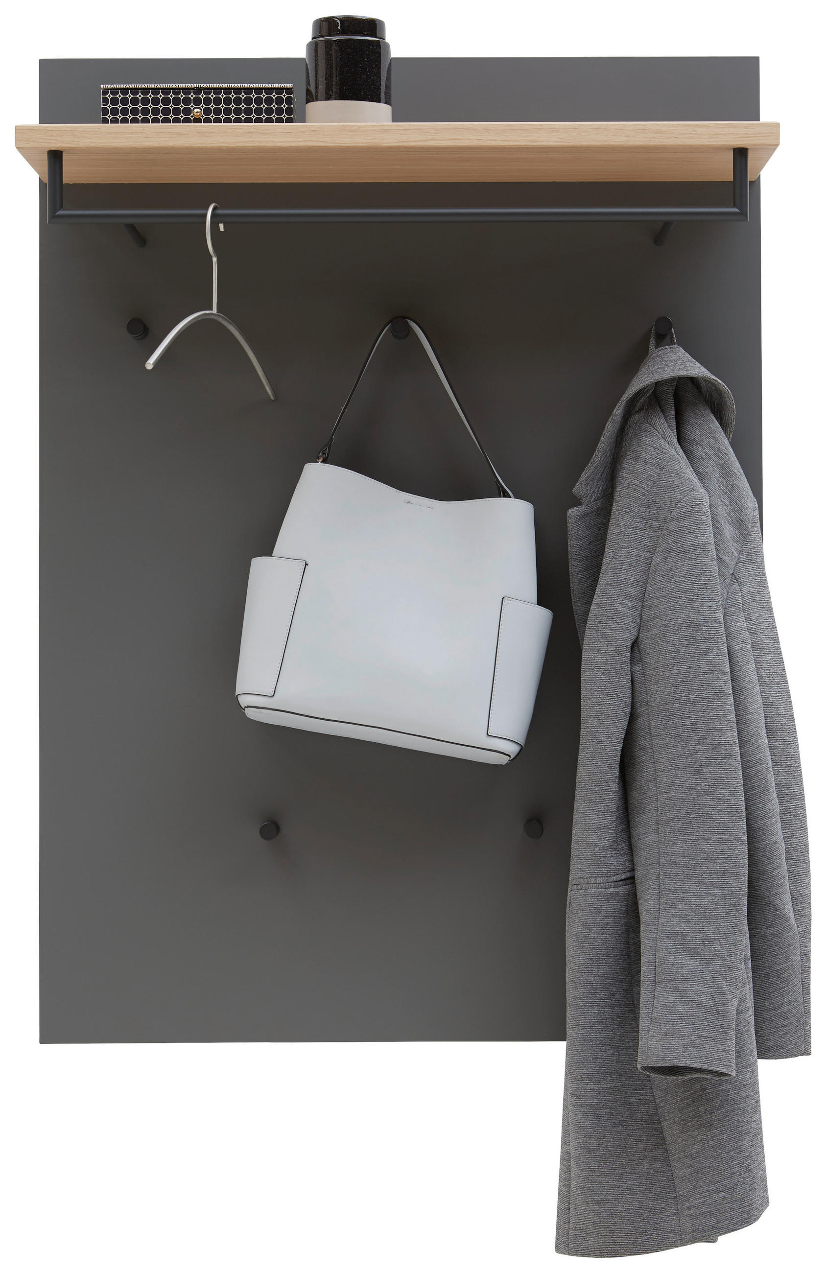 Dieter Knoll Garderobenpaneel Grau, Eiche 80x109x27 cm