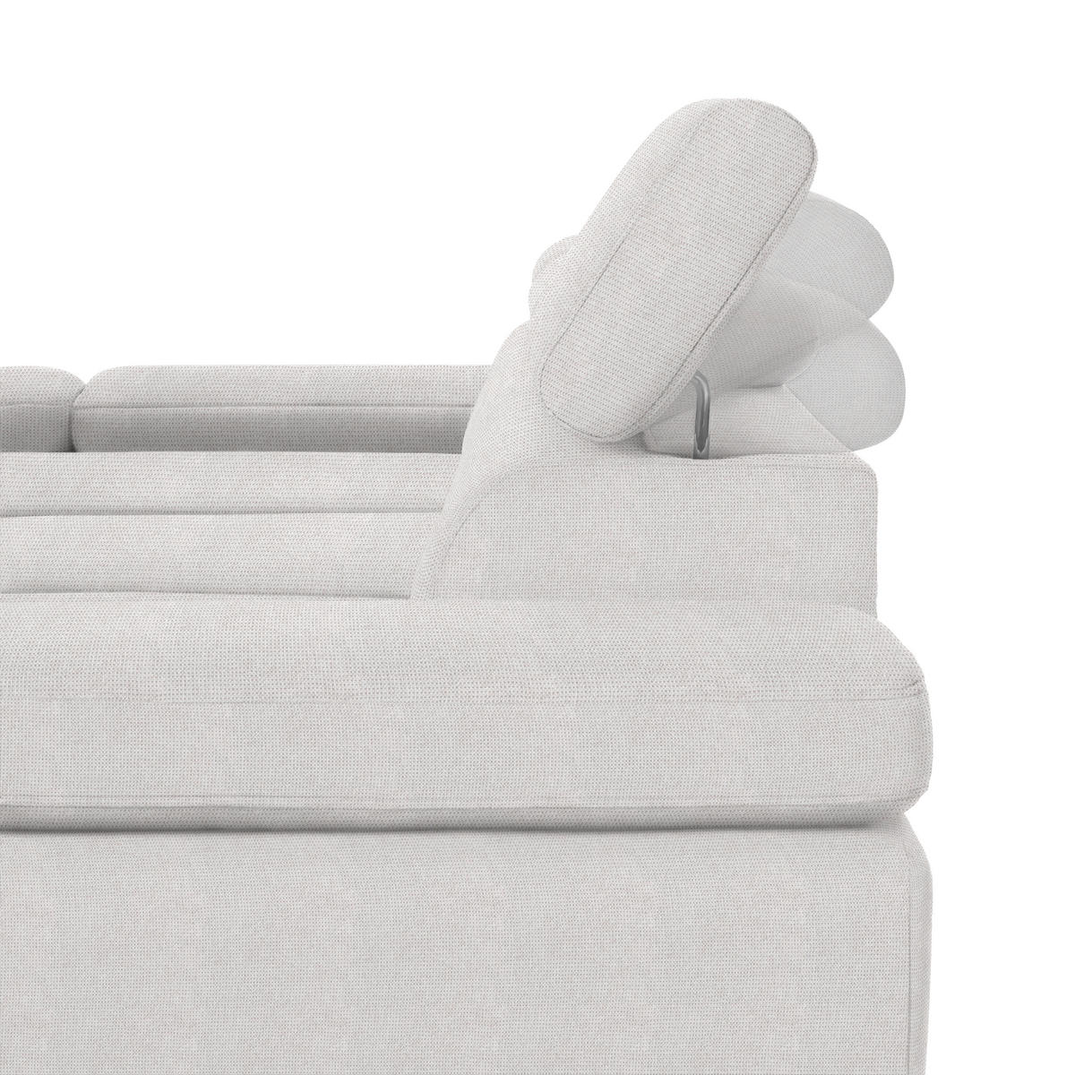 HÖRNSOFFA i vävt tyg ljusgrå  - ljusgrå/svart, Modern, metall/trämaterial (277/90/189cm) - MID.YOU