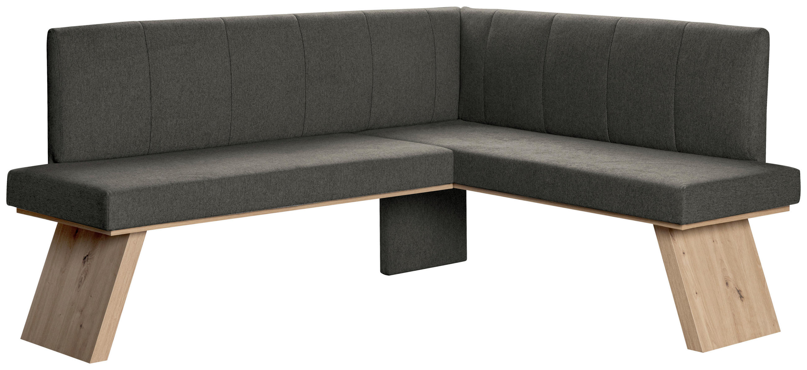 ECKBANK 185/150 cm Webstoff Anthrazit   - Eichefarben/Anthrazit, KONVENTIONELL, Textil (185/150cm)