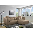 ECKSOFA in Lederlook Beige  - Beige/Schwarz, KONVENTIONELL, Kunststoff/Textil (278/175cm) - Carryhome