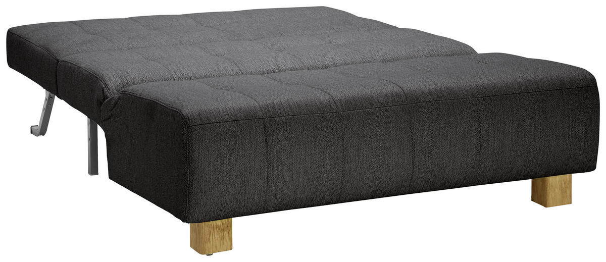 SCHLAFSOFA in Webstoff Anthrazit  - Anthrazit/Naturfarben, Design, Holz/Textil (145/92/102cm) - Novel