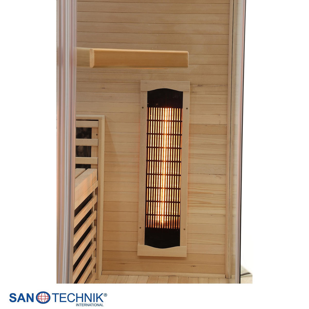 INFRAROTKABINE für 2 Personen Carbon 3  - Naturfarben, KONVENTIONELL, Holz (150/150/195cm) - Sanotechnik