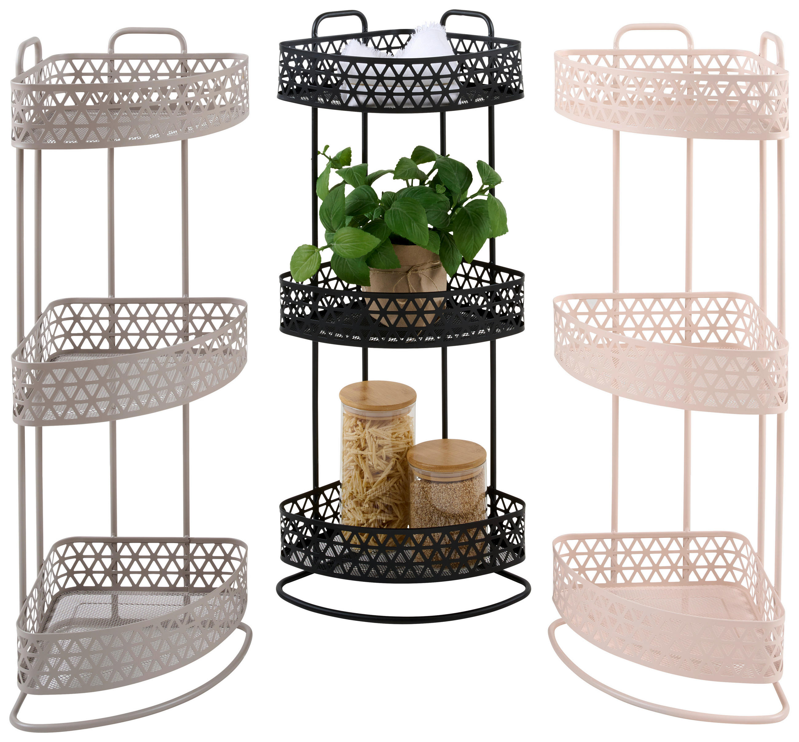 OTVORENA POLICA crna - crna, Trendi, metal (30,5/70,5/23,5cm) - Homeware