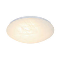 STROPNÍ LED SVÍTIDLO, 38/8 cm  - bílá/alabastrová, Basics, kov/plast (38/8cm) - Boxxx
