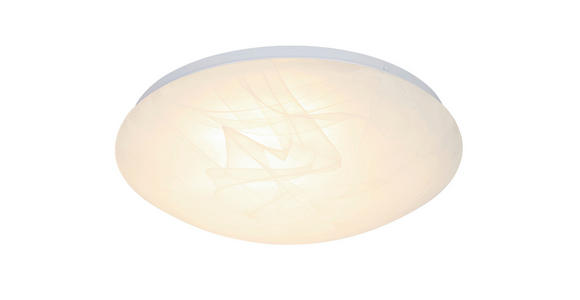 LED-DECKENLEUCHTE 38/8 cm - Alabasterfarben/Weiß, Basics, Kunststoff/Metall (38/8cm) - Boxxx