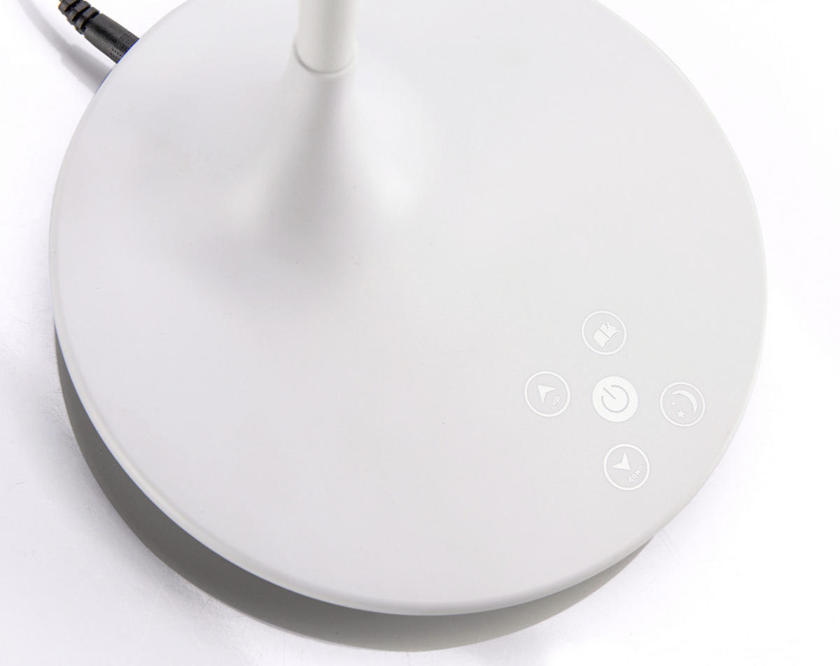 LED LAMPA NA PSACÍ STŮL, dotykový stmívač,  - bílá, Design, plast (41cm)