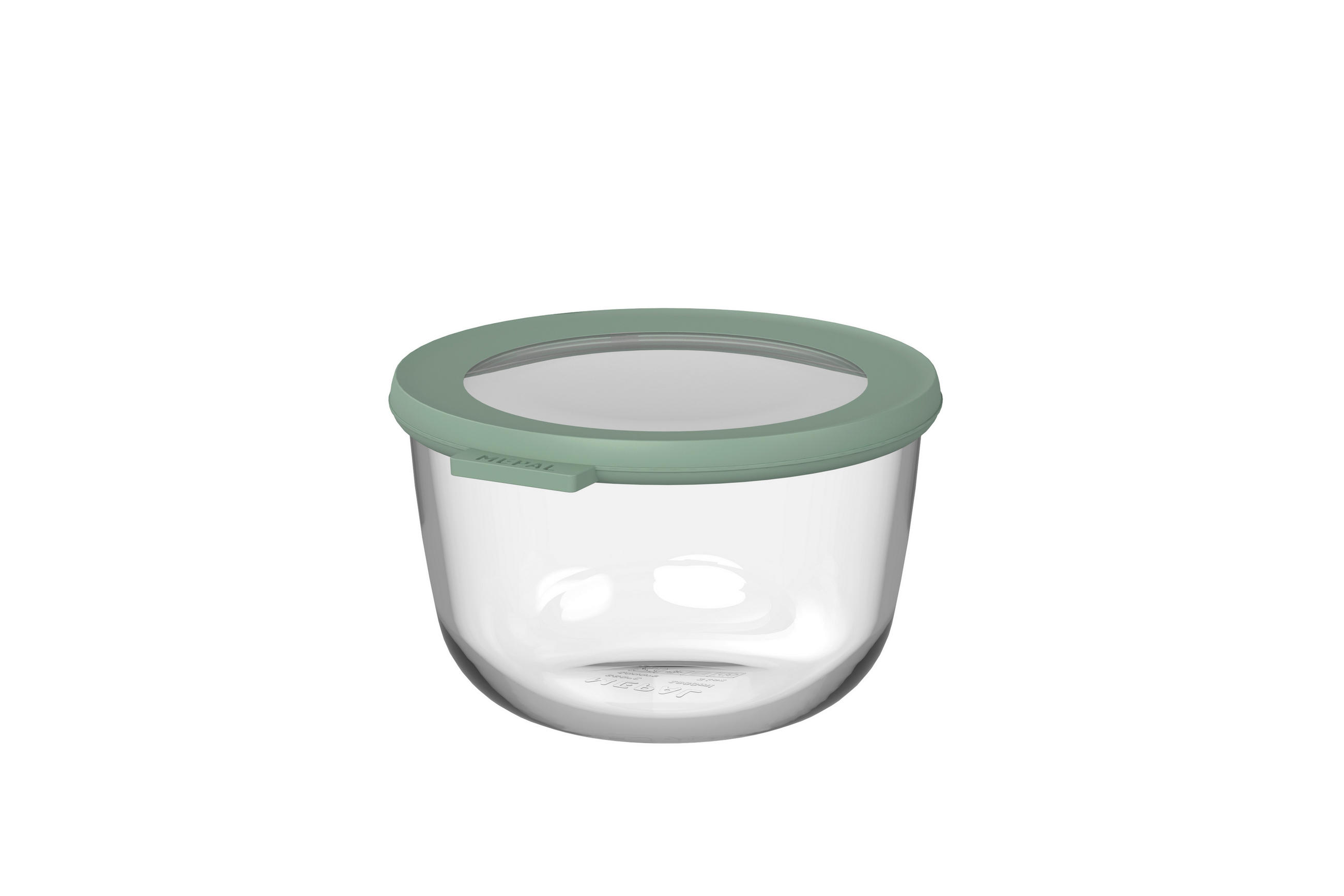 FRISCHHALTEDOSE Cirqula 1 L  - Klar/Salbeigrün, KONVENTIONELL, Glas/Kunststoff (15,9/10/16,9cm) - Mepal
