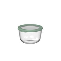 FRISCHHALTEDOSE Cirqula 1 L  - Klar/Salbeigrün, KONVENTIONELL, Glas/Kunststoff (15,9/10/16,9cm) - Mepal