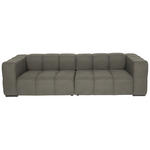 BIGSOFA  in Flachgewebe, Leinenoptik Taupe  - Taupe/Schwarz, Design, Textil/Metall (262/66/113cm) - Belluti