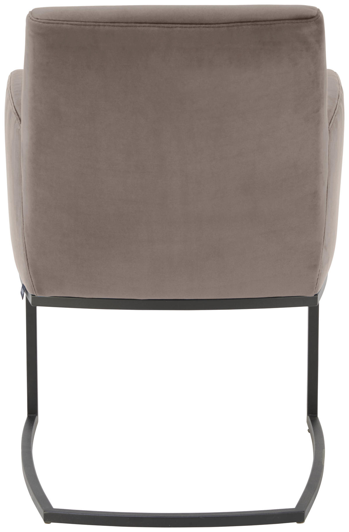 ARMLEHNSTUHL  in Velours  - Graubraun/Schwarz, Design, Textil/Metall (58/88/61cm) - Joop!