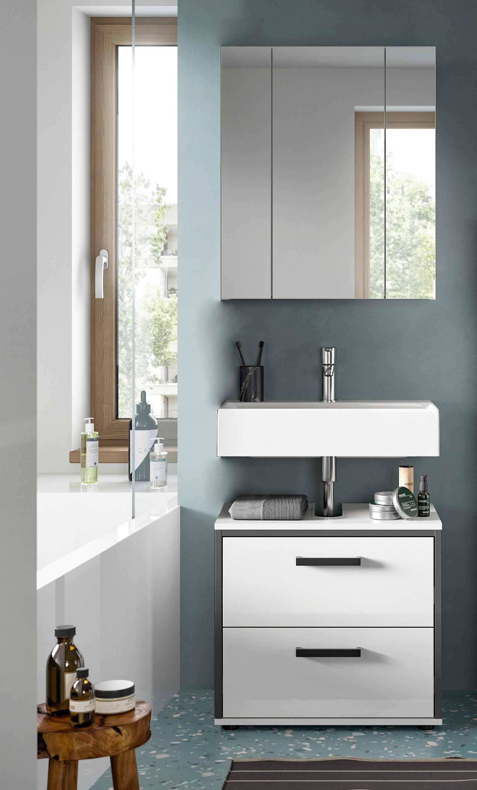 MID.YOU KÚPEĽŇA biela s vysokým leskom