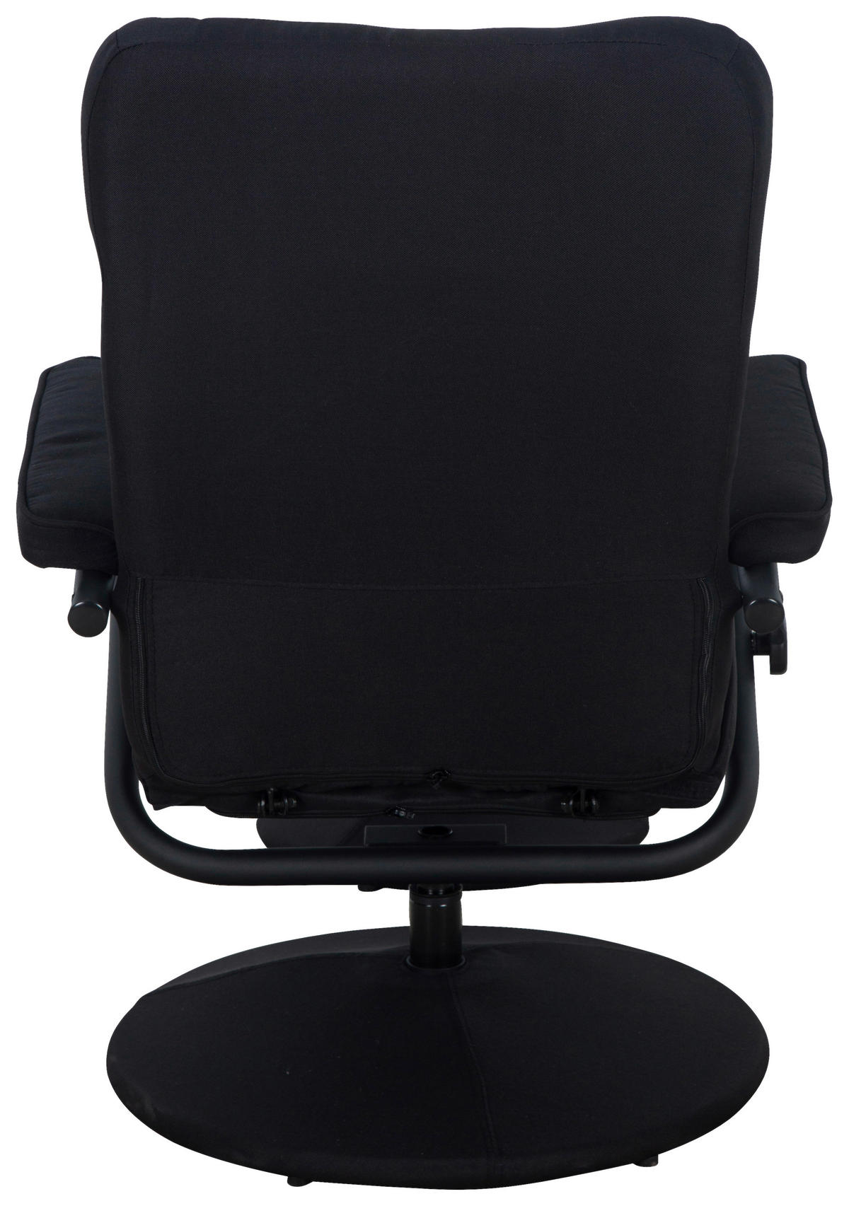 RELAXSESSELSET Leinenoptik Hocker    - Schwarz, MODERN, Textil/Metall (68/96.5/76cm) - P & B
