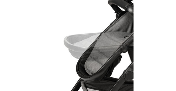 KINDERWAGENSET Korfu  - Dunkelgrau/Schwarz, Basics, Kunststoff/Textil - My Baby Lou