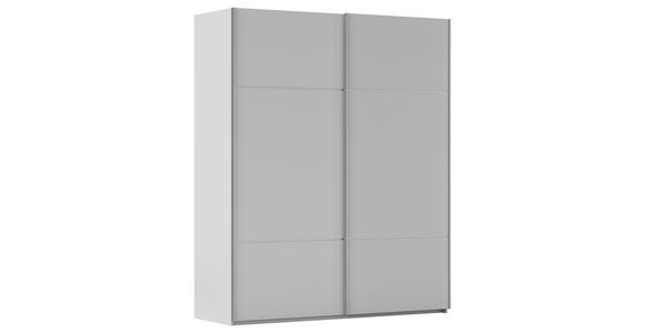 SCHWEBETÜRENSCHRANK  in Grau  - Alufarben/Grau, KONVENTIONELL, Holzwerkstoff/Metall (162/223/68cm) - Novel
