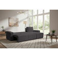 ECKSCHLAFSOFA  mit Cord Schieferfarben  - Schieferfarben/Schwarz, KONVENTIONELL, Textil (248/146cm) - Xora