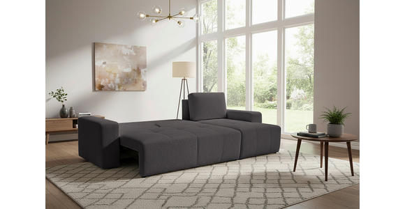 ECKSCHLAFSOFA  mit Cord Schieferfarben  - Schieferfarben/Schwarz, KONVENTIONELL, Textil (248/146cm) - Xora