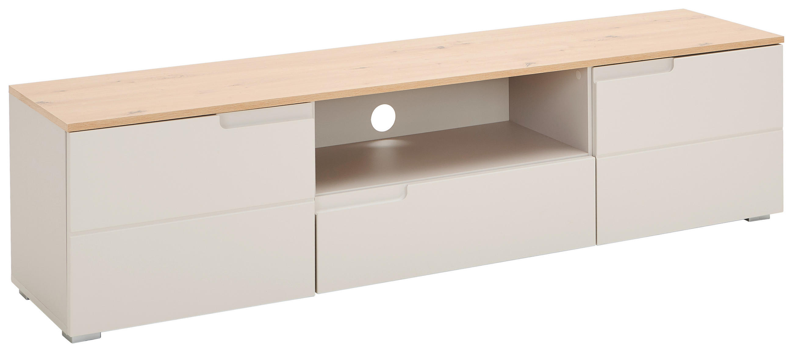 LOWBOARD Swim 165/42/40 cm 1 Schublade(n) Beimöbel erhältlich, stehend  - Kaschmir/Eiche Artisan, Design, Holzwerkstoff/Kunststoff (165/42/40cm) - MID.YOU