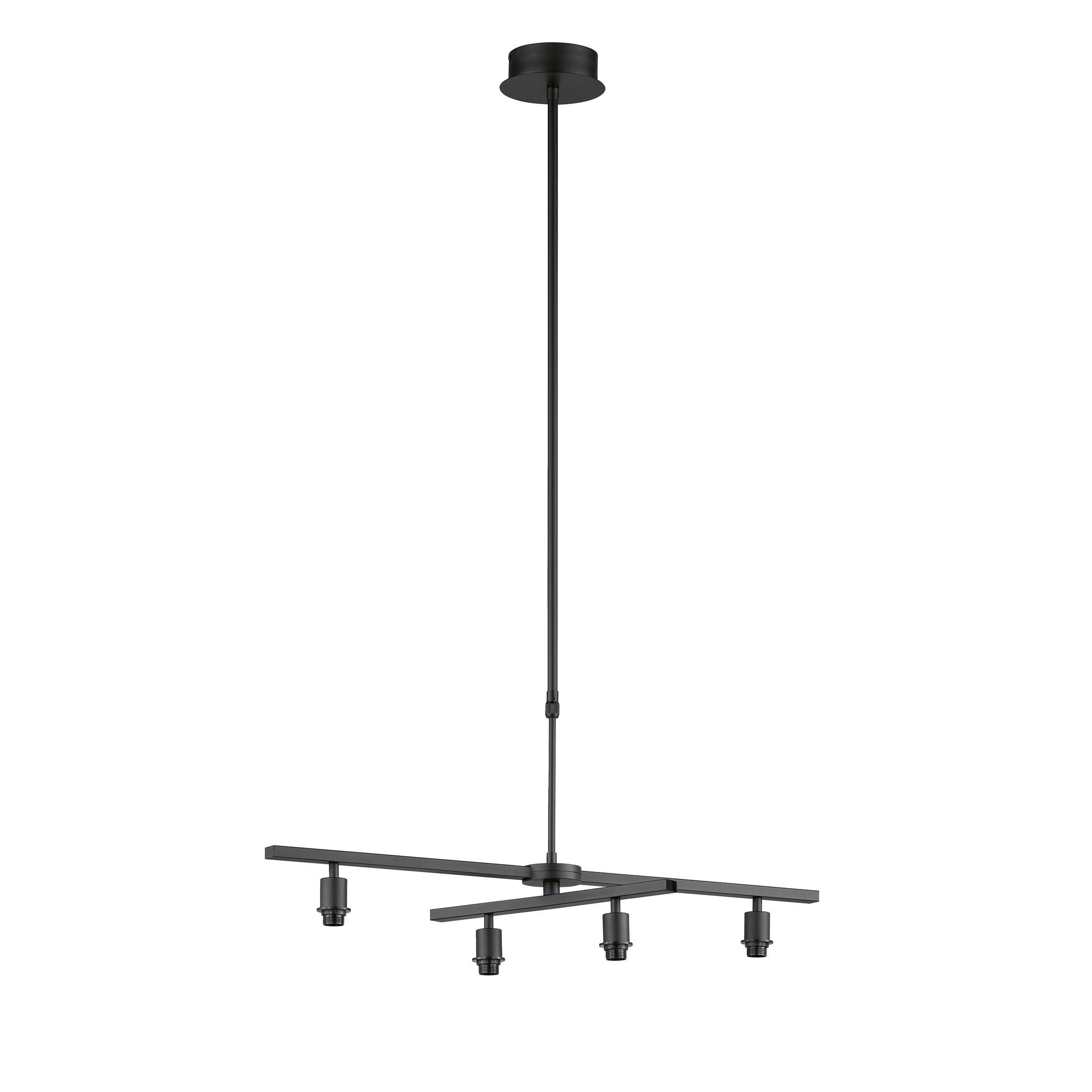 HÄNGLAMPA Modular S 81/140 cm  - svart, Basics, metall (81/140cm) - Fischer & Honsel