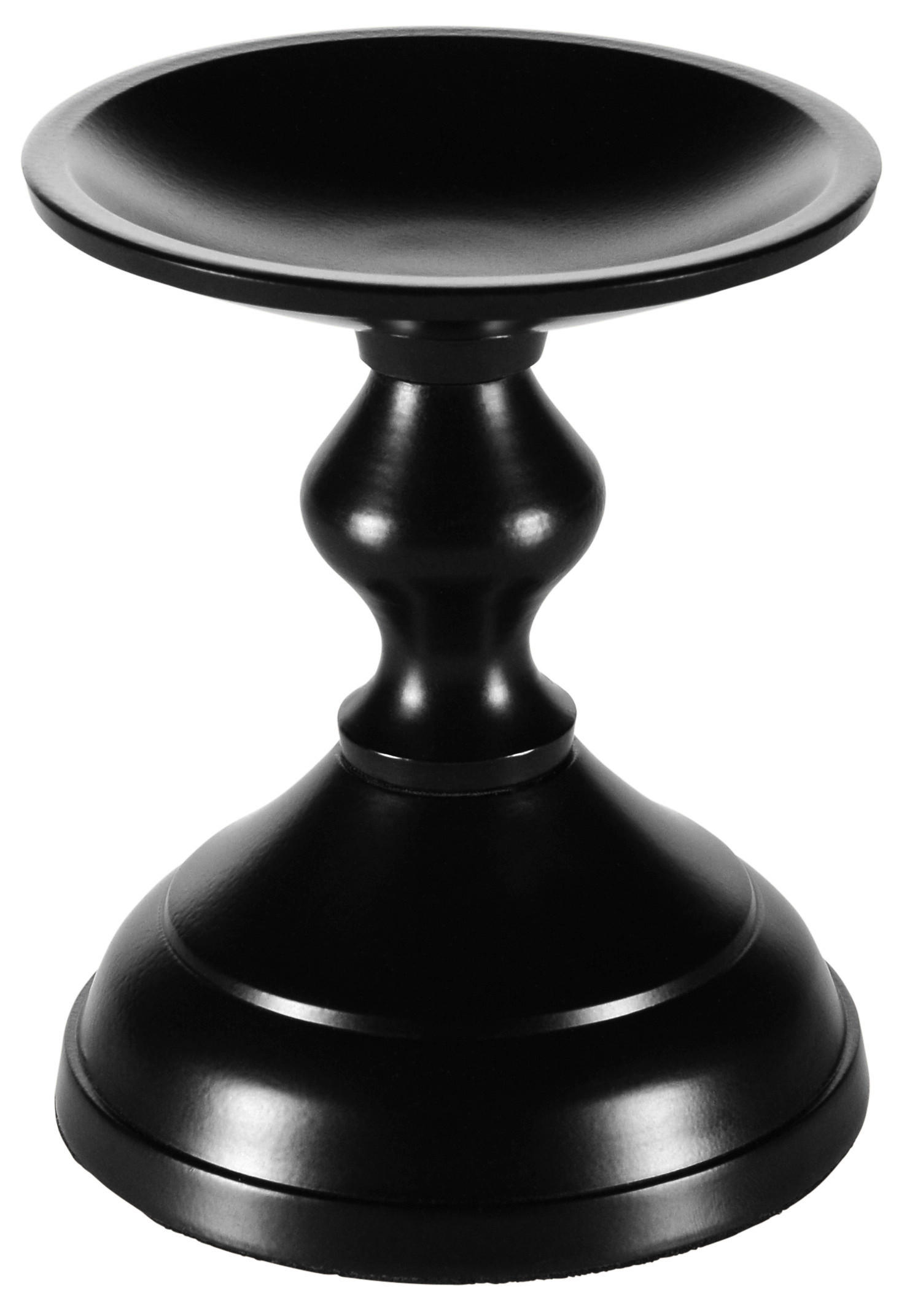 KERZENHALTER - Schwarz, Basics, Metall (10/12cm) - Ambia Home