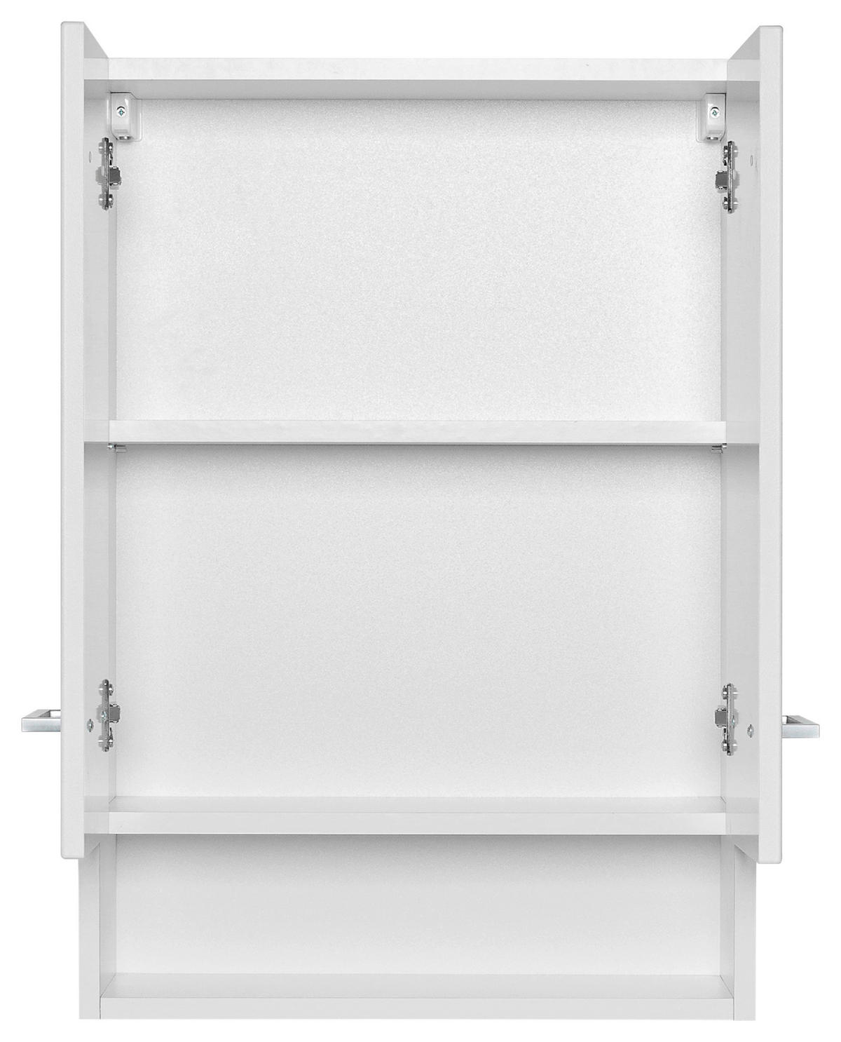 VÄGGHÄNGT SKÅP  - vit/silver, Modern, metall/trämaterial (50/71/20cm) - Held