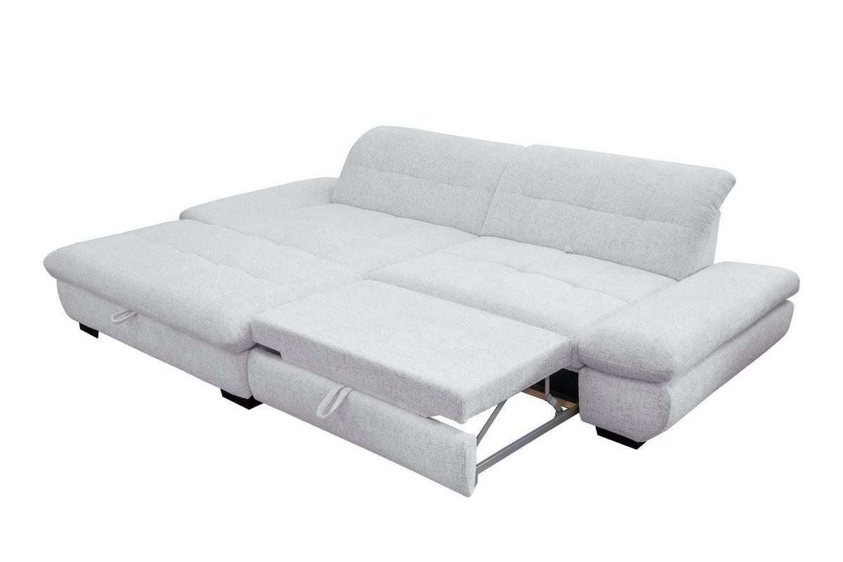 SAROKGARNITÚRA textil fehér  - fekete/fehér, Basics, textil/fém (198/290cm) - Xora