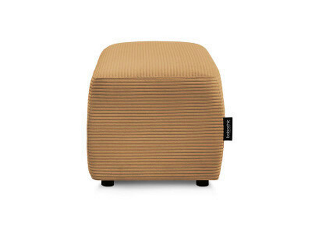 HOCKER ATILLA Cord Gelb  - Gelb/Schwarz, MODERN, Kunststoff/Textil (92/44/48cm)