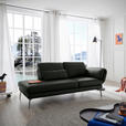 RÉCAMIERE in Echtleder Dunkelgrau  - Chromfarben/Dunkelgrau, Design, Leder/Metall (209/85-109/95-16cm) - Dieter Knoll
