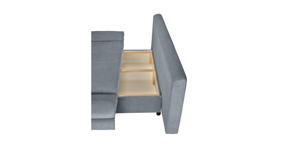 SCHLAFSOFA mit Schlafen auf Sitzhöhe, haustierfreundlicher Bezug Cord Dunkelgrau - Dunkelgrau/Buchefarben, KONVENTIONELL, Holz/Textil (200/75/85cm) - Carryhome