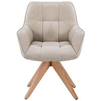 ARMLEHNSTUHL in Holz, Textil Eichefarben, Beige  - Eichefarben/Beige, Basics, Holz/Textil (64/85/62cm) - Livetastic