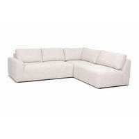 ECKSOFA MAZA in Creme  275/237 cm  - Creme/Schwarz, Design, Textil (275/237cm) - Livetastic
