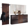 GARDEROBE 3-teilig in 250/200/30 cm - Nussbaumfarben/Braun, Design, Holz/Holzwerkstoff (250/200/30cm) - Moderano