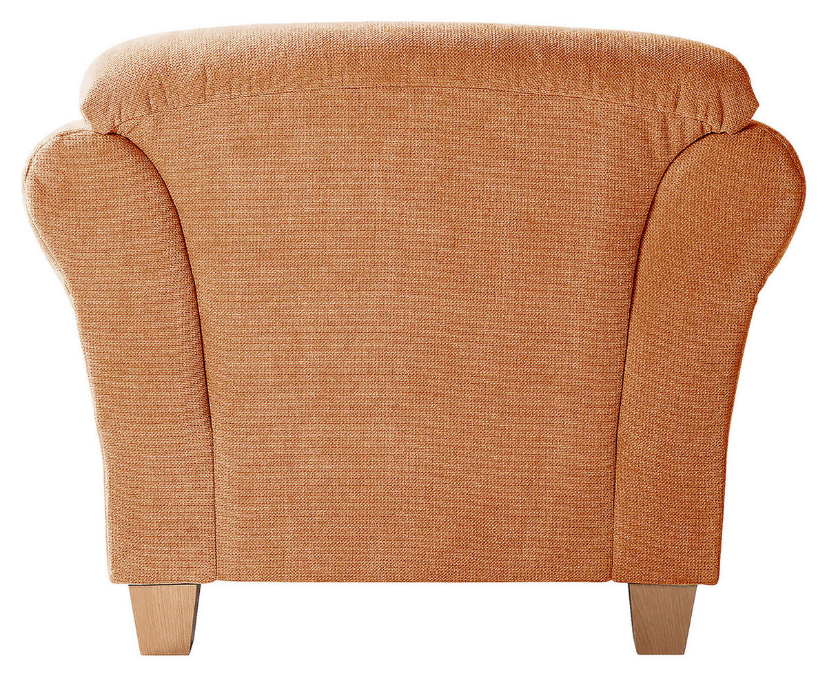 SESSEL in Flachgewebe Terracotta  - Terracotta/Naturfarben, Konventionell, Holz/Textil (101/84/89cm) - Sit & More
