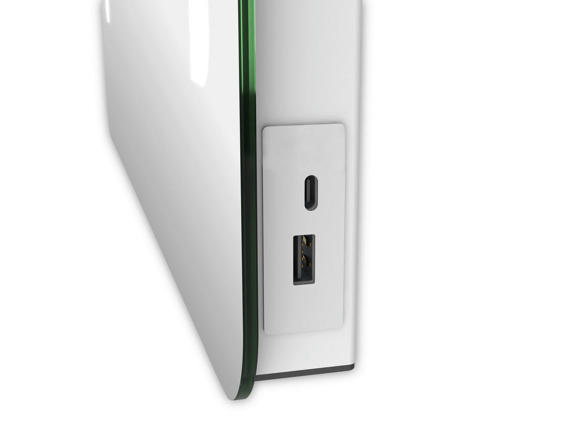 BADEZIMMERSPIEGEL 50/70/3,5 cm  - Silberfarben/Weiß, Basics, Glas/Kunststoff (50/70/3,5cm) - Xora