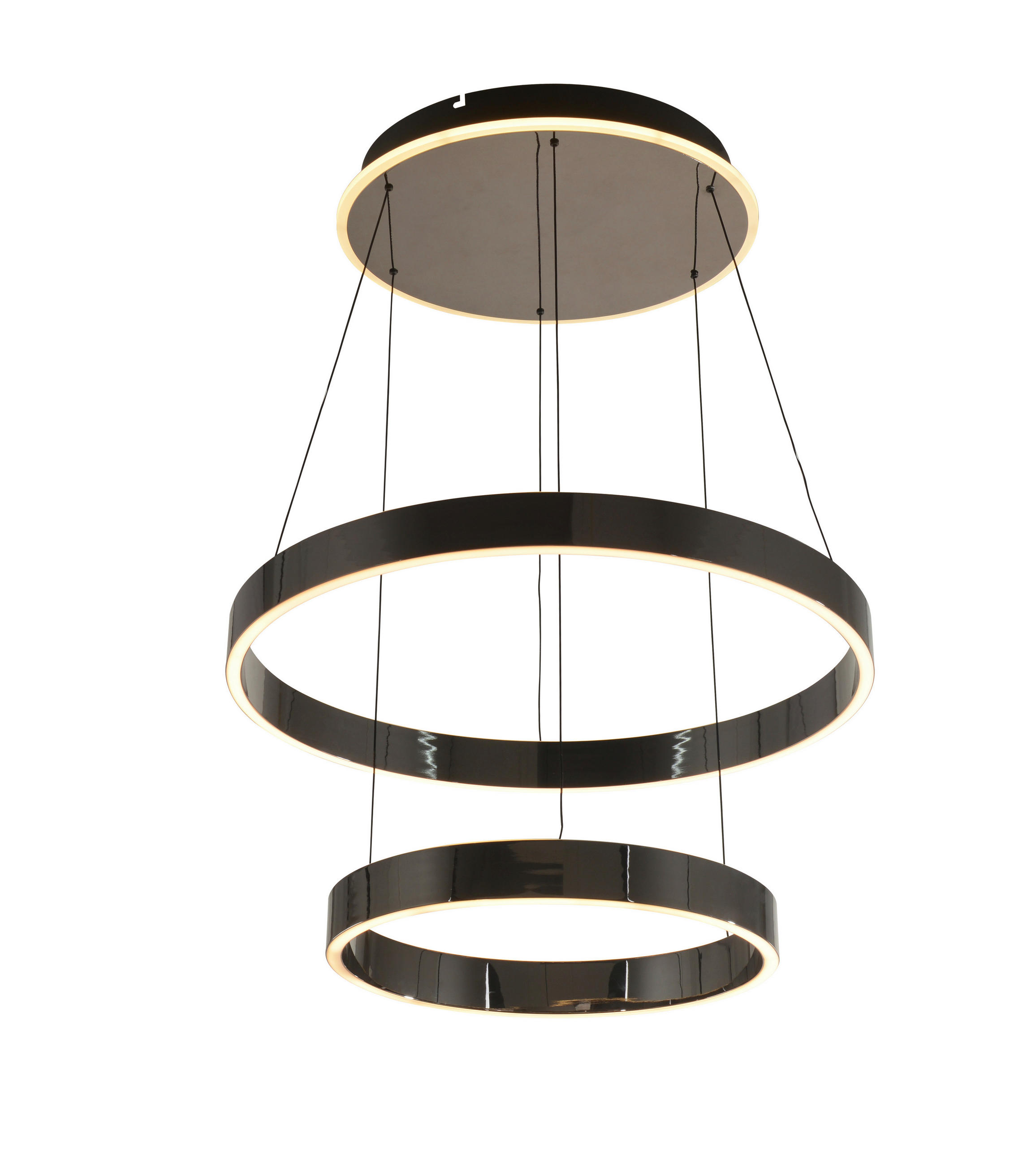 LED-HÄNGELEUCHTE 60/150 cm  - Schwarzchrom, Design, Kunststoff/Metall (60/150cm)