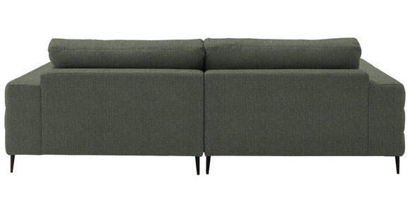ECKSOFA  in Flachgewebe Grün  253/177 cm  - Schwarz/Grün, Design, Textil/Metall (253/177cm) - Dieter Knoll