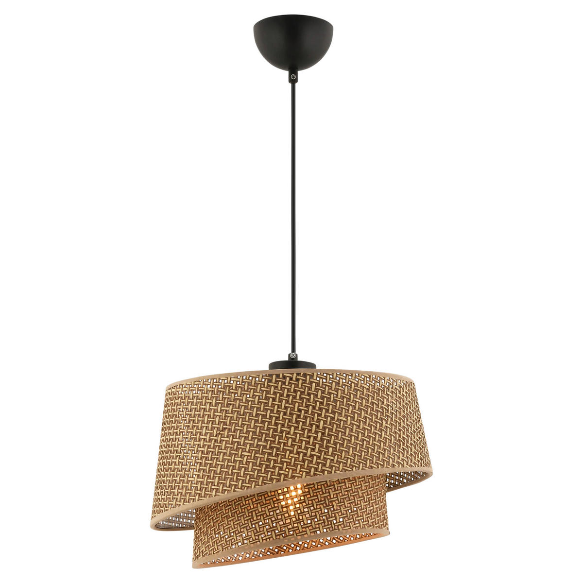 HÄNGELEUCHTE 32/65 cm   - Beige, Design, Textil/Metall (32/65cm) - P & B