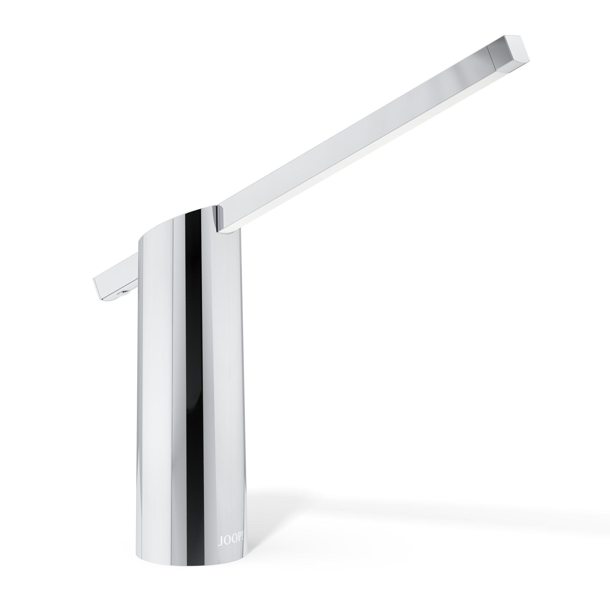 LED-TISCHLEUCHTE Slim Lights   - Chromfarben/Weiß, Design, Kunststoff/Metall (43,5/8/40cm) - Joop!