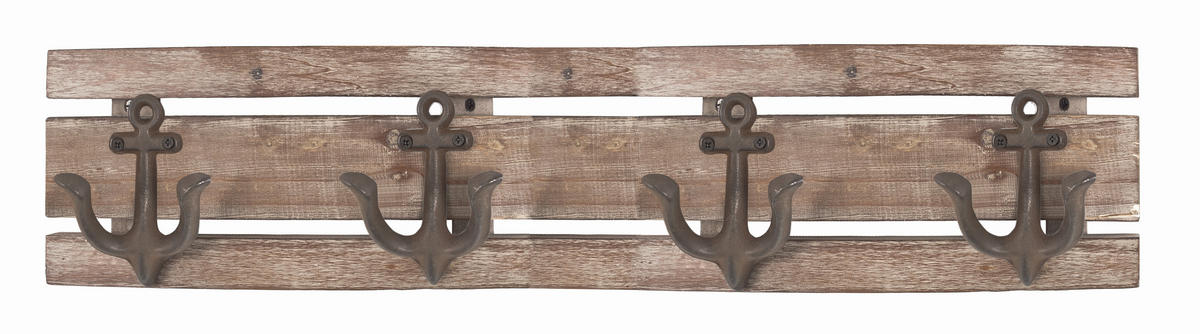 GARDEROBENLEISTE  in Tanne Braun  - Braun, Basics, Holz/Metall (66/7/14cm)